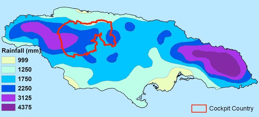 Карта на јамајка клима