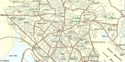 Карта на јамајка кингстон населби