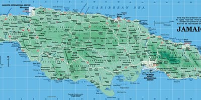 Географска карта на јамајка