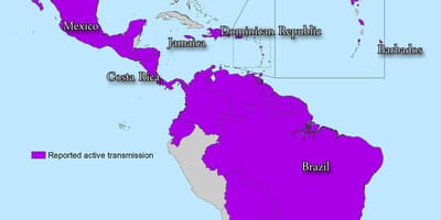 Карта на јамајка zika